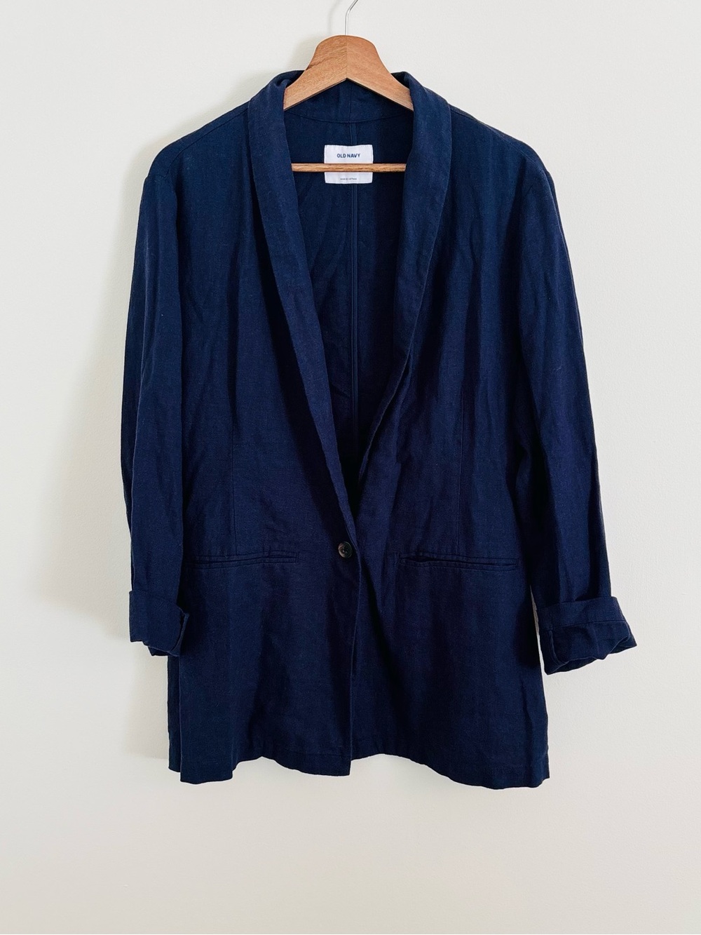 Old Navy Linen Blazer in Navy